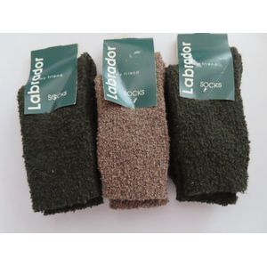 Sokken - 3 Pack - Unie - Kaki , bruin , kaki - Effen - 25 / 26