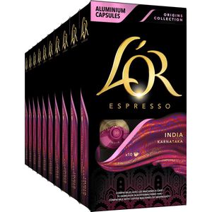 L'OR Espresso Origins India Koffiecups - Intensiteit 10/12 - 10 x 10 capsules