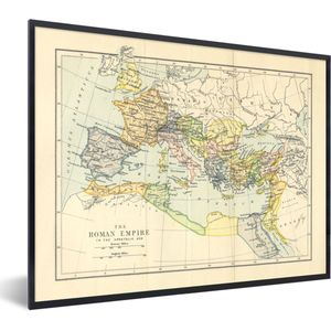 Fotolijst incl. Poster - Klassieke wereldkaart Romeinse Rijk - 40x30 cm - Posterlijst