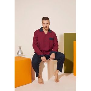 Heren Pyjama James / Broek & T-shirt / Bordeaux / maat XXL
