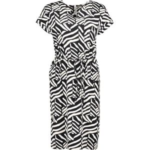 Zoso Jurk Fenna Print Dress 242 0000 0016 Black White Dames Maat - XL