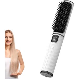 Draadloze Stijlborstel - Drie-in-één Stylingkam - Ionen Technologie - Stijlkam - Stijlborstels - Warmte Borstel - Elektrische Haarborstel - Stijltang - Fohnborstel - Draadloze Stijltang - Krullen - Oplaadbaar