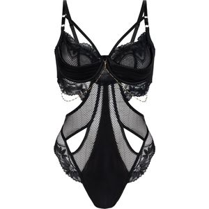 Hunkemöller Dames Lingerie Body Belladonna - Zwart - maat B70