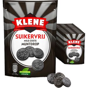 Klene | Muntdrop | Suikervrij | 12 stuks | 12 x 105g