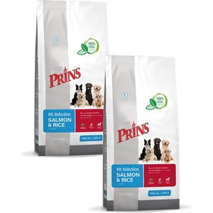 Prins fit selection zalm/rijst hondenvoer 2x 15 kg