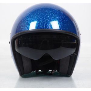 jet up helm voor mannen / vrouwen tot maat xxl slim glitter blauw / 62-63cm nieuw