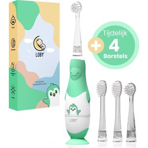 LoBy® Premium Sonische Elektrische tandenborstel voor Baby en Peuter - Met Timer - 0 t/m 4 Jaar