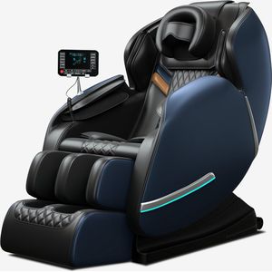Molini Elektrische Massagestoel (Deluxe) - met scherm, muziek, Bluetooth en veel opties - Welness - zwart/blauw