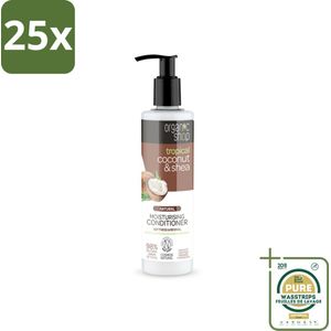 25 x Organic Shop - Coconut & Shea Conditioner - Verzorgend en Voedend - 280 ml - Grootverpakking - Haarverzorging - Hydratatie - Droog Haar - Beschadigd Haar - Pluizig Haar