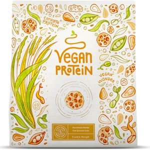 Alpha Foods Vegan Proteine poeder - Eiwitpoeder als maaltijdshake of ontbijtshake, Plantaardige Proteine Shake van zonnebloempitten, lijnzaad, amaranth, pompoenzaad, erwten en gekiemde rijst, 600 gram voor 20 shakes, met Cookie Dough nieuw recept