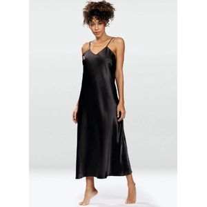 Iga hoogwardige satijn slipdress zwart XL