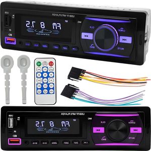 Bluetooth Car Radio with Hands-Free System, Remote Control, and RGB Colour Options