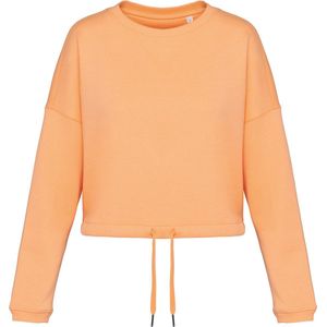 Native Spirit Ecologische cropped damessweater met ronde hals NS429 - Apricot - S