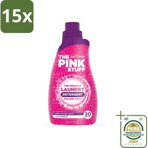 15 x The Pink Stuff - Wasgel - Gekleurde was - Wasmiddel - 30 Wasbeurten - 960ml - Grootverpakking - Wasgel Kleur - Vlekken Verwijderen - Kleur Behouden - Frisheid - Wasmiddel Gekleurd