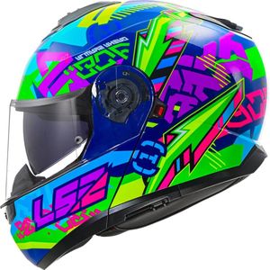 LS2 FF908 Strobe II systeemhelm Svent blauw groen XL