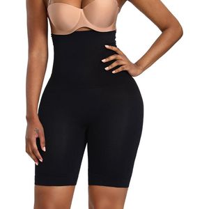 Corrigerende High Waist Short - Corrigerend Broekje - Zwart - Corrigerende Boxershort Dames - Ultrazacht - Corrigerend Ondergoed - Dames Boxer - Naadloos Ondergoed Dames - Corrigerende Broek - Shapewear Dames - Dames Short