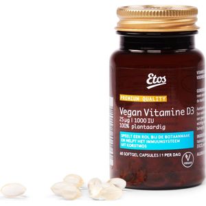 Etos Vitamine D3 - 25ug | 1000IU - Vegan - Premium - 60 stuks