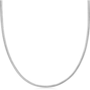 Ania Haie AH N057-03H Heart Hunter Dames Ketting - Collier - Sieraad - Zilver - 925 Zilver - Slang - 5 mm breed - 45 cm lang