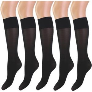Bonanza - Steunkousen - Zwart - 40 Denier - Set van 5 paar