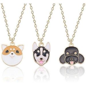 Kasey Kinderketting Honden - Goudkleurig - Set van 3