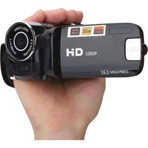 Handheld videocamera 1080P FHD met 16x digitale zoom en draaibaar scherm
