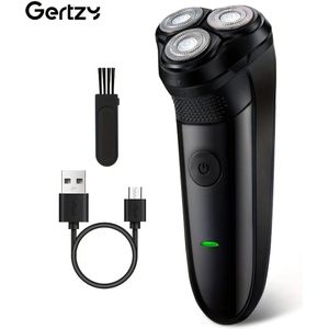 3koppen Gertzy Scheerapparaat - Usb Oplaadbare Scheerapparaat - Gezicht + Baard + Body Shaver - Voor perfecte Lichaamshaar verzorging - Unisex - Kleur: Zwart