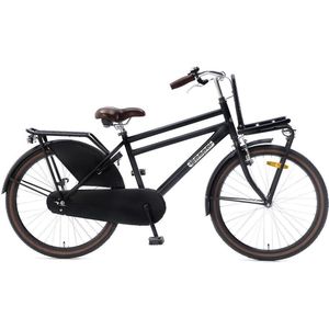Popal Daily Dutch Basic - Jongensfiets 24 inch - Transportfiets - Mat Zwart - Jongensfiets voor 8 tot 10 jaar