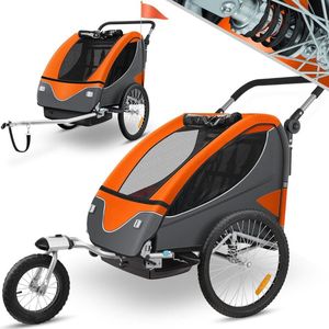 ApexArte® Fietskar Voor Kinderen - Kinderfietskar - Kinderbuggy - Oranje