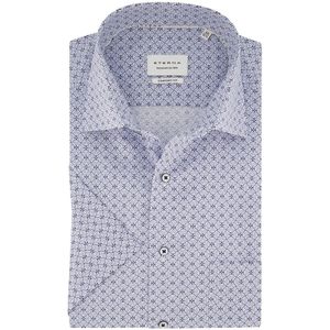 Eterna overhemd korte mouw blauw
