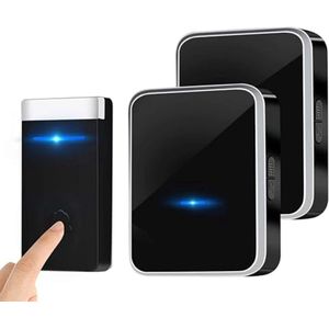 Draadloze Deurbel zonder Batterijen - Waterdicht, 150m Bereik, 45 Melodieën, 4 Volumeniveaus