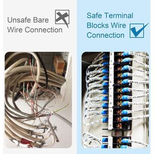 JGS Premium - Klemmenblok voor printplaat bedrading - 50 stuks, 2-pins, 7.62 mm pitch - Elektrische connector eindblokken - Installatiegemak