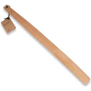 WNHB® Schoenlepel Beukenhout met Lange Steel - Eco Gelabeld - Comfortabele Schoenlepel met Antislip Grip