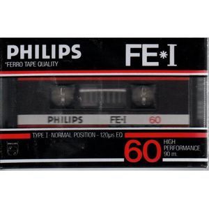PHILIPS FE * I - AUDIO CASSETTE TAPE - 60 MIN ( 2 X 30 MIN) - VINTAGE UIT 1985