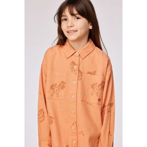 Woody Slaapkleedje lichtoranje pony pri - maat 140/10J