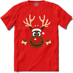 Rendier Buddy - T-Shirt - Heren - Rood - Maat 4XL