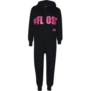 Katoenen Jumpsuit voor Kinderen in Zwart en Neon Groen - Onesie voor Meisjes en Jongens van 5-13 Jaar