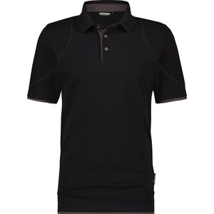 DASSY® Orbital Polo - maat S - ZWART/ANTRACIETGRIJS