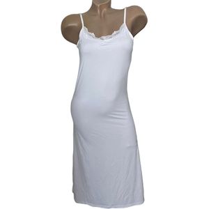 GAUBERTÂ® Dames Onderjurk met kant 112CM GBTW-718 S/M Wit