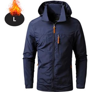 Livano Windjas Voor Heren - Parka - Lente & Herfst - Jas - Volwassen - Windjack - Windbreaker - Outdoor - Buiten - Blauw - Maat L
