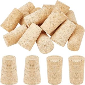 Houten Wijnflesstoppen - Natuurlijke Kurkstoppen - 15 Stuks - 17 tot 29 cm Diameter - Vervangende Deksel voor Drank - Ambachtelijke Bierfles - Taps Toelopende Kurkflesstoppen .