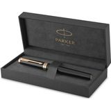 Parker Ingenuity Vulpen | Core-collectie | Zwart met gouden afwerking | medium punt | Zwarte inkt | Geschenkdoos