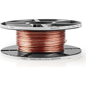HQ Power HQLW11005 Luidsprekerkabel, Transparant, 2 x 2,50 mm², 15 m, Meerkleurig
