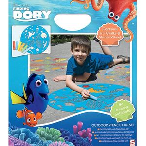 Finding Dory Buiten Sjabloon voor Stoepkrijten Plezier Set – 33x29x7cm | Figuren tekenen op Straat met Stoepkrijt | Vormen voor Tekenen Straattekeningen | Krijtvorm