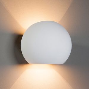 Lindby - wandlamp - 1licht - gips, metaal - H: 12.8 cm - G9 - wit
