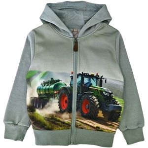 Kinder vest tractor trekker Fendt kleur grijs maat 146/152