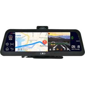Dashcam voor Auto - 10"" 4G Android 8.1 Dashcam - GPS Navigatie, Dual 1080P Camera - ADAS Rijhulp - Parkeermodus - Achteruitrijcamera - WiFi - Bluetooth - G-Sensor - Loop Recording - Zwart