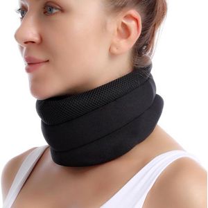 1Stuk - Nekbraces - Cervicale kraag - Nekbraces voor nekpijn - Ondersteuning en houdingscorrectie - Zachte nekbrace voor pijnverlichting - Nekbrace voor versletennekwervels - Nek brace - Zwart