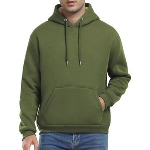 Casual fleece hoodie voor heren - Warme, losse trui met capuchon en zakken