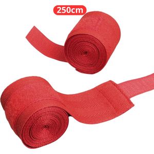 Bovista Bandage Boksen - Kickboksen - Handschoenen - Boks Bandage - Kickboks - Binnenhandschoenen - Handschoen - Boxing - Rood - 250 cm