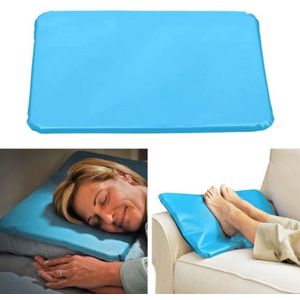 Verkoelend Gelkussen voor Zomer – Koelwatergel Inleg Pad | Slaaphulp, Ice Kussen, Spierverlichting, Nek- & Rugpijn Verlichting, Koud Kussen-blauw